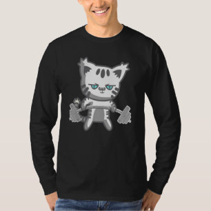 T-shirt Cat Deadlift Gym Powerlifting Funny Amoureux des c