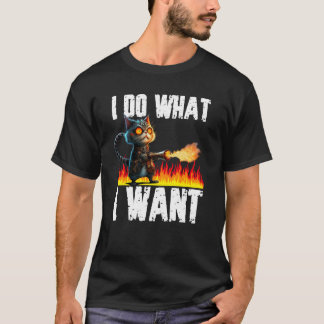 T-shirt Cat Do Ce que je veux pour Hommes Femmes