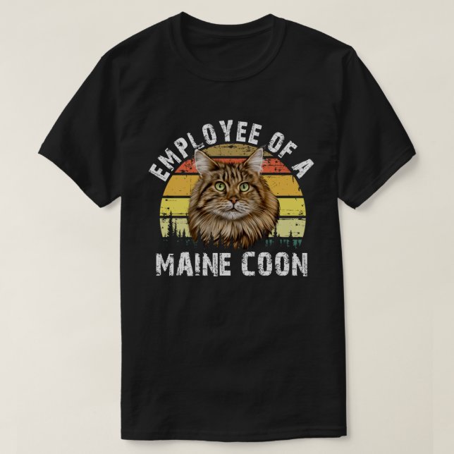 T-SHIRT CAT - EMPLOYÉ D'UN COON MAINE  (Design devant)