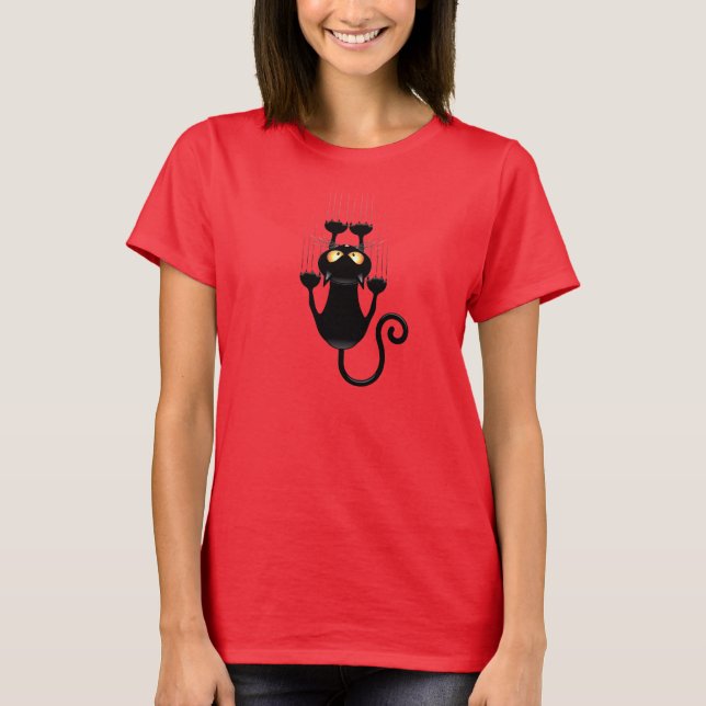 T-shirt Cat Falling down fun dessin personnage (Devant)