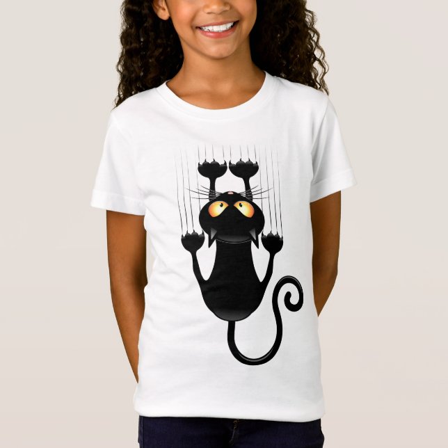T-Shirt Cat Falling down fun dessin personnage (Devant)