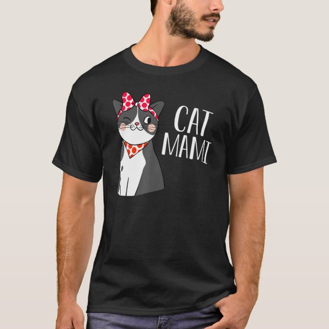 T-shirt Cat  Family Matching Mother Cat Mommy Cat Mami (Devant)