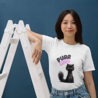 T-shirt Cat Fun Pun Purr Love Citation