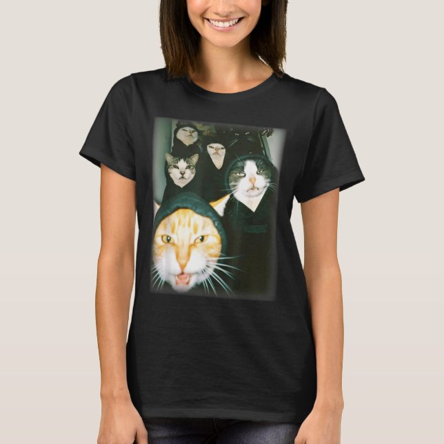 T-shirt Cat Gang Meme Funny Chaotic Cats Unhinged Feline H (Devant)
