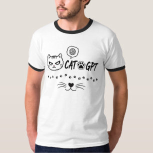 T-shirt CAT GPT AI Drôle Pixel Cat / Citation Tech de Chat