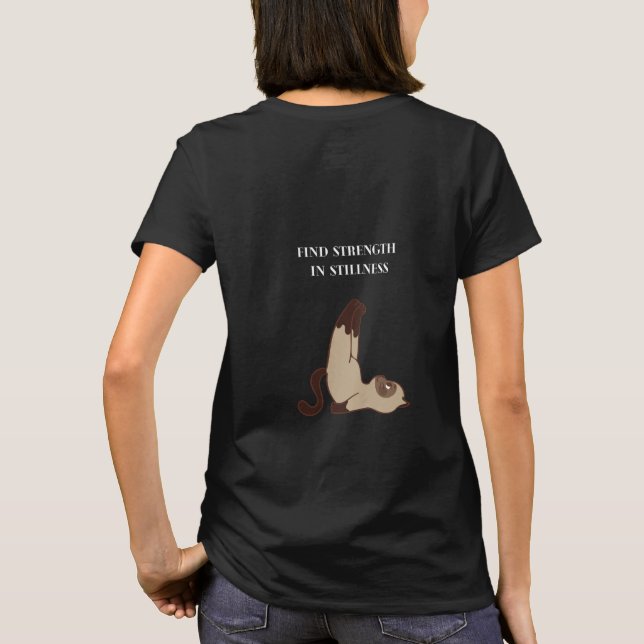T-shirt CAT Guerrier pacifique Yoga NOIR (Dos)