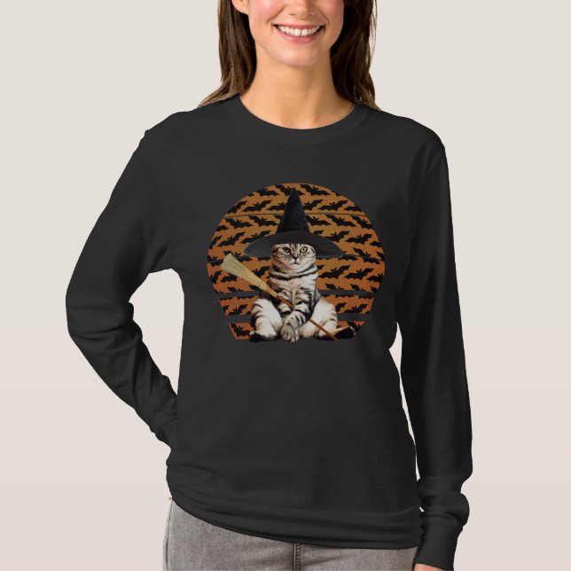 T-shirt Cat Halloween (Devant)