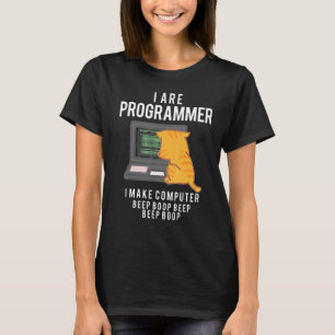 T-shirt Cat I Are Programmer I Make Computer