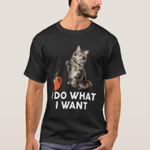 T-shirt Cat I Ce que je veux Maine Coon