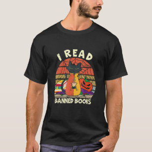 T-shirt Cat I Lire Livres Interdits Halloween Lecture Livr