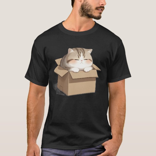 T-shirt Cat in the Box Shirt (Devant)