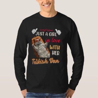 T-shirt Cat Maman JUSTE UNE FILLE AMOUREUSE AVEC SON TURQU