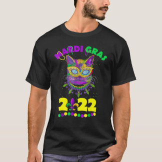 T-shirt Cat Mardi Gras 2022 Cat  Kids Girl Boy Men Women
