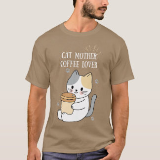 T-shirt Cat Mère Café Lover 1