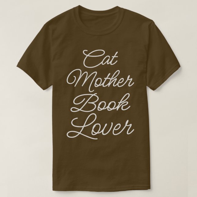 T-shirt Cat mère livre Lover II (Design devant)