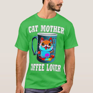 T-shirt Cat Mère Lover café 176