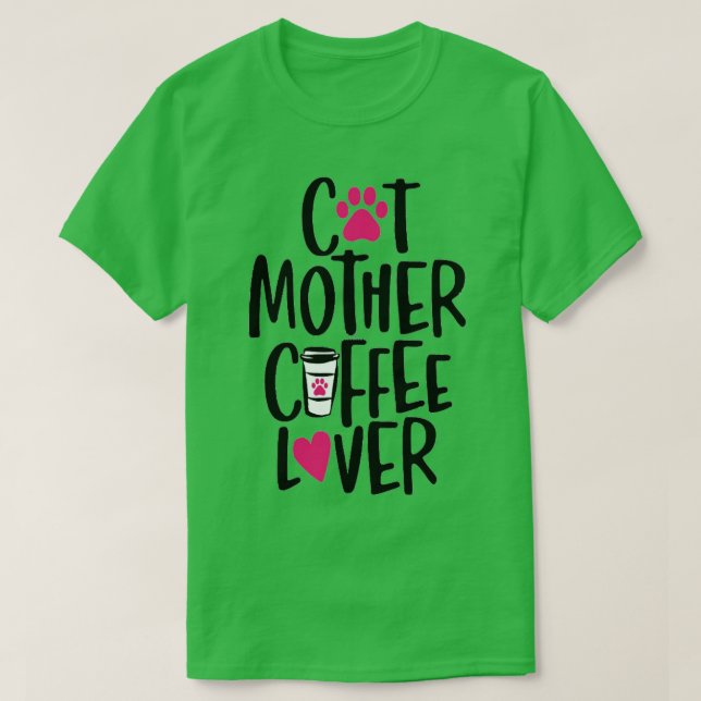 T-shirt Cat Mère Lover café 75 (Design devant)
