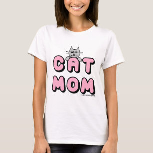 T-shirt "CAT MOM" Gras rose