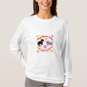 T-shirt Cat Mom Life : Pawfection Edition