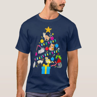 T-shirt Cat Noël Ornement Arbre Drôle Noël