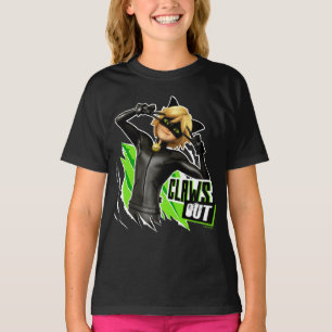 T-shirt Cat Noir Graphisme de découpe