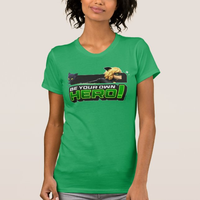 T-shirt Cat Noir | Soyez votre propre héros (Devant)