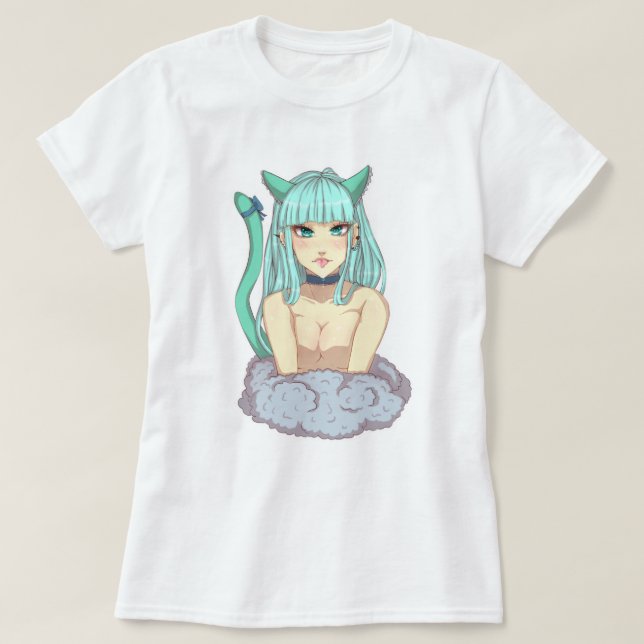 T-shirt Cat Oppai Girl (Design devant)