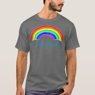 T-shirt Cat Papa Rainbow pour la Fête des pères