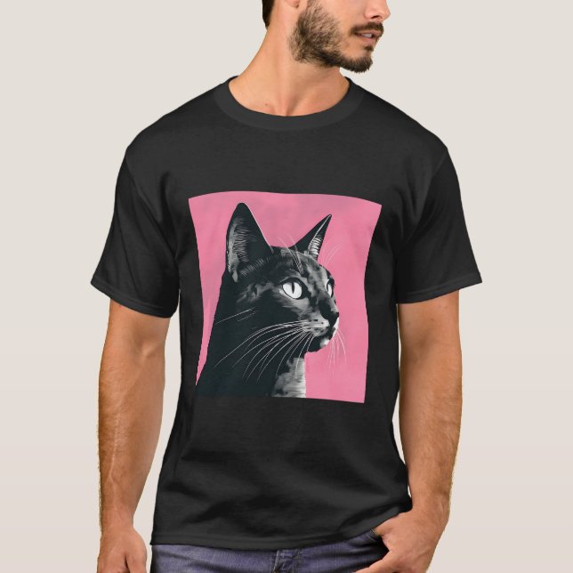 T-shirt Cat Pastel K Arrière - plan Pop (Devant)