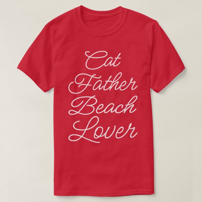 T-shirt Cat Père Plage Lover II (Design devant)