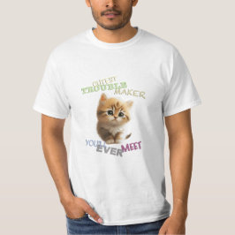 T-shirt Cat Pet Cuttest Trouble Maker Cute Adorable Funny