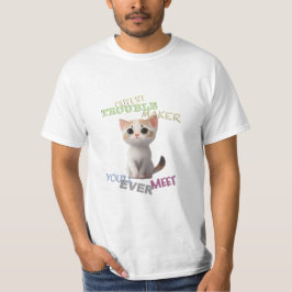 T-shirt Cat Pet Cuttest Trouble Maker Cute Adorable Funny