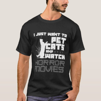 T-shirt Cat Pet Lover Horror Movie Lover Cadeau53