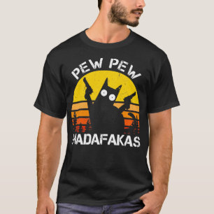 T-shirt CAT Pew Pew Madafakas Crazy Summer Chat avec pisto