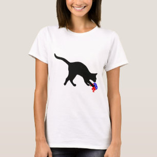 T-shirt Cat Poncing Sur Gop Elephant Funny Democat