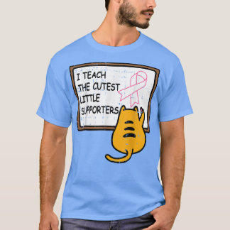 T-shirt Cat Prek Enseignant Rose Cute Cancer du sein Sensi