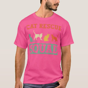 T-shirt Cat Secourt Squad militant des droits des animaux 