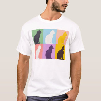 T-shirt Cat silhouette colorful