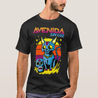 T-shirt Cat Skull Unlit Avenue Mode Design