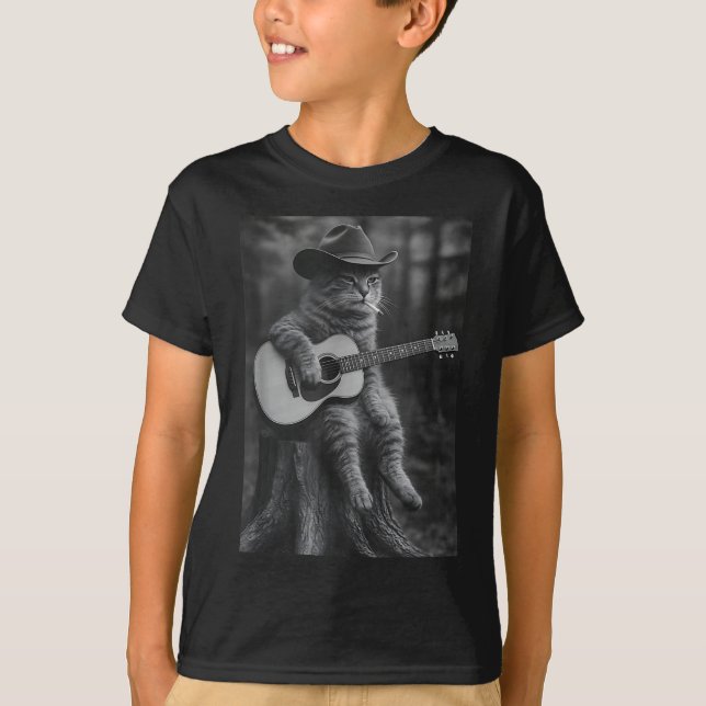 T-shirt Cat Smoking Cigarette Racoon Ossum Funny Meme Cowb (Devant)