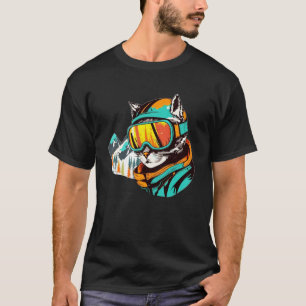 T-shirt Cat Snowboarder Design Pour Snowboarders Qui
