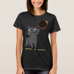 T-shirt Cat Solar Eclipse 2024 Totalité Avril 8 Femmes Hom