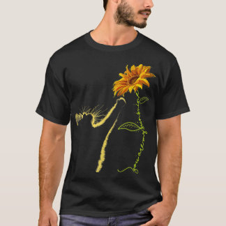 T-shirt Cat Sunflower Gifts For Cat Lovers Cat Mom Cat Lad