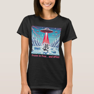 T-shirt Cat UFO Selfie : Planète rouge (alien surgelé ufo)