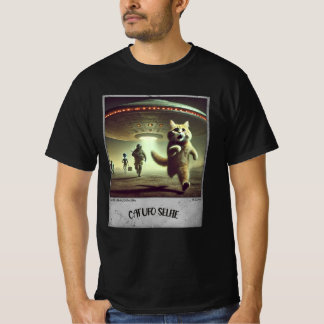 T-shirt Cat UFO Selfie : Scared Kitty (T-shirt Homme) #03
