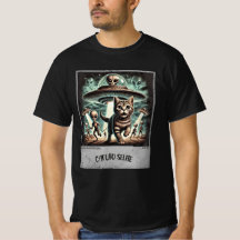 Cat UFO Selfie : Scared Kitty (T-shirt Homme) #11