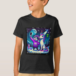T-shirt Cat & Unicorn OVNI Selfie: Big Meeting #01