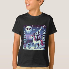 T-shirt Cat & Unicorn OVNI Selfie: Big Meeting #04