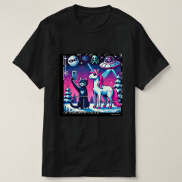 T-shirt Cat & Unicorn OVNI Selfie: Big Meeting #11