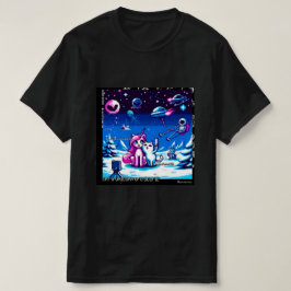 T-shirt Cat & Unicorn OVNI Selfie: Big Meeting #2